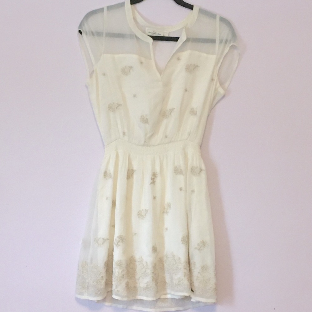 Abercrombie floral embroidered dress